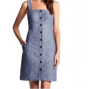Derek Lam for DesigNation Indigo Button-Front Mini Dress – Size 4 NWOT